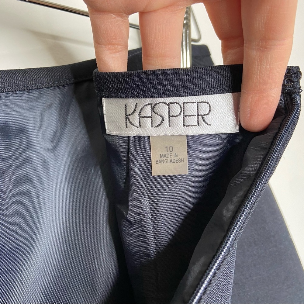 Kasper Solid Black Career Lined Short Straight Sk… - image 6